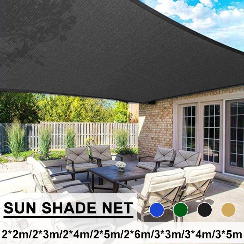 200-600cm Shade Sail Square Anti-UV Sun Shade Net Outdoor Awnings Sun Shelter Garden Patio Pool Shade Sail Garden Sun Shade Net