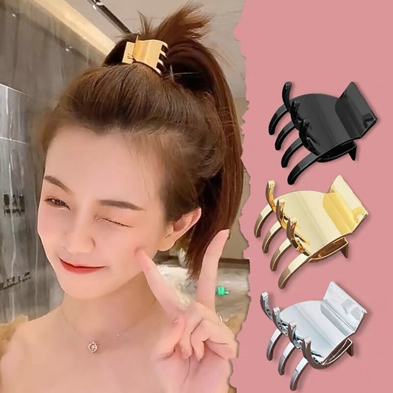 Hoge Paardenstaart Clip Vaste Artefact Anti-Verslapping Metalen Kleine Haarspeld Vrouwelijke Back Hoofd Kleine Haai Clip Hoofdtooi Haar Accessoires