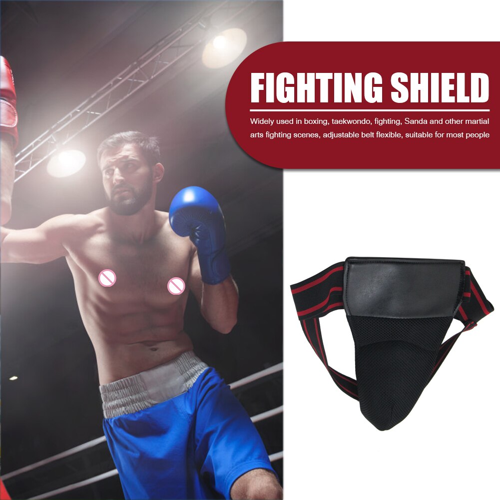 Kids Adults Groin Guard Training Thicken Protective Gear Adjustable Sanda Boxing for Easy Safety Exercise Accessories