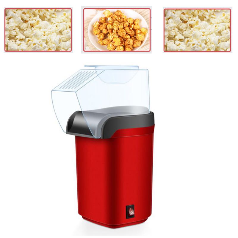 Easy Carry Electric Hot Air Popcorn Maker Retro Machine Cinema Home Dropship rotondi