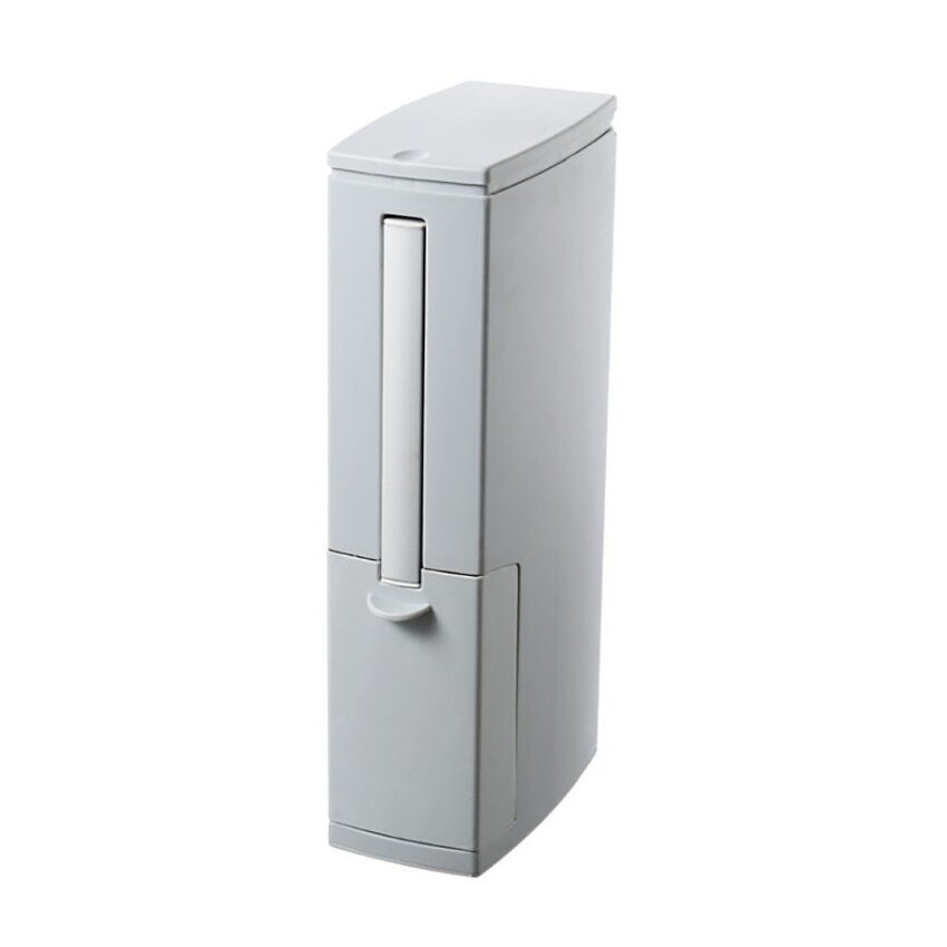 Multi-funktion Riss Mülleimer Wc Pinsel einstellen Schmale Mülleimer Mülleimer Müll Eimer Mit Versteckte Wc Pinsel Halfter: grau