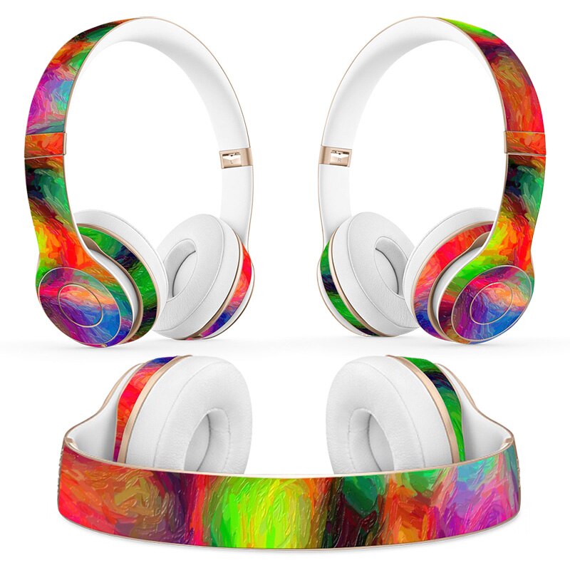 colorful Headphone Sticker for Beats Solo 2 solo 3 Wireless Headphone skin sticker for solo2 solo3 vinyl sticker: TN-Solo2-0071