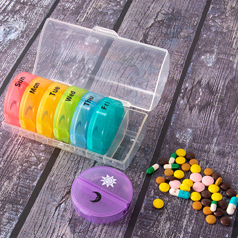 7 Dagen Pillendoos Pillendoosje Container Voor Tabletten Wekelijkse Pillendoos Tablet Sorter Geneeskunde Weekly Storage Box Container Organizer