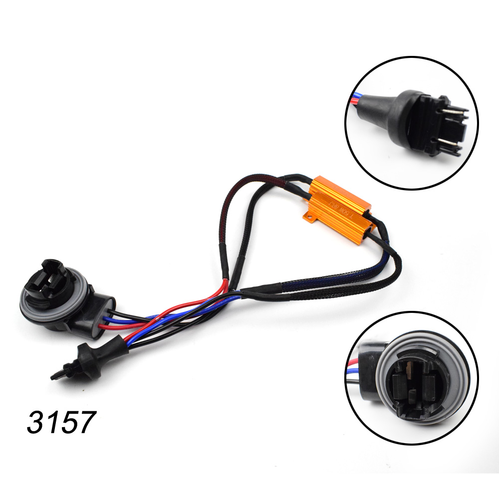 50W 6/8ohm 1156 P21W PY21W BAU15S 1157 P21/5W T20 7440 7443 T25 3157 Load Resistance Canbus Decoder Anti Hyper Flash Error Code: CORAL RED