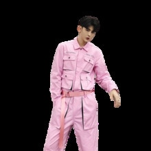 Spring Autumn streetwear Jumpsuit Men Rompers One Piece Overalls Mens Casual Multi Pockets Pants Male Clothes