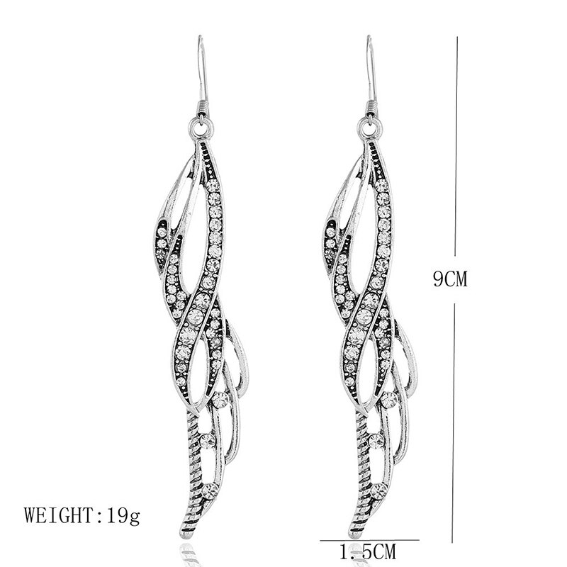 Promi Winkel FlüGel Ohrringe Für Frauen Mit kubisch Zirkon Steine Brincos Weibliche Schmuck Pendientes Mujer Brincos 2E559