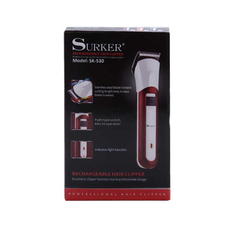 Recortadora de pelo eléctrica surker SK-530 para bebés y niños, recortadora de pelo recargable sin cable, recortadora de barba, máquina de corte de pelo