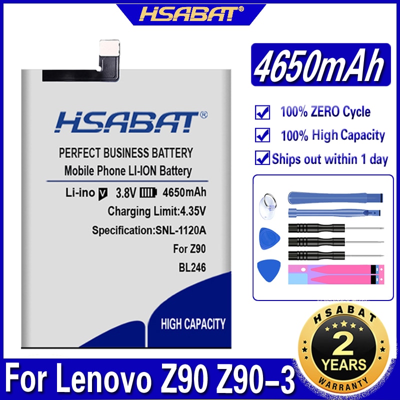 HSABAT 4650mAh BL246 Battery For Lenovo VIBE SHOT Vibe Max Z90 z90a40 / Z90-3 / Z90-7