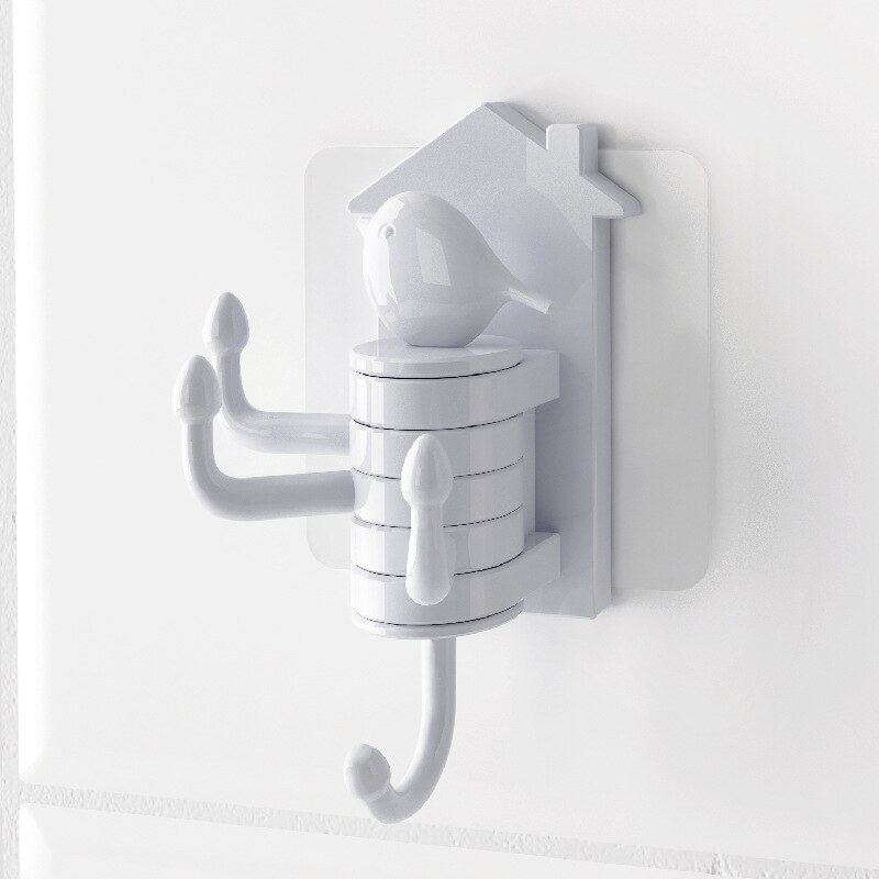 Verticale draaihaak multifunctionele haak voor thuis sleutelhouder wandhaak keuken badkamer hanger plakhaken