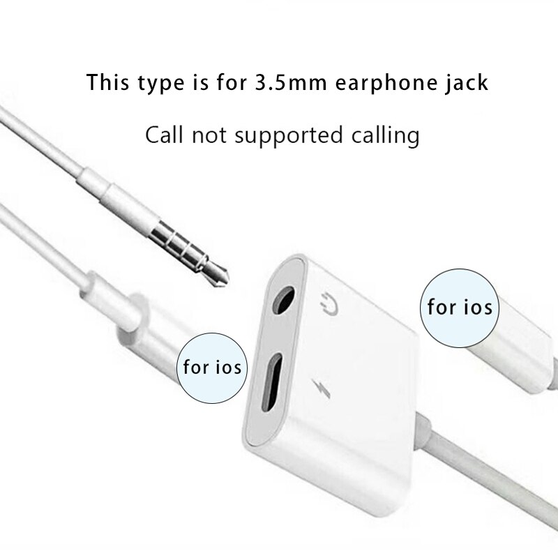 2 In 1 Lader Luisteren Adapter Voor Iphone 12 Pro Max Opladen Adapter 3.5Mm Jack Aux Splitter Voor Iphone 11 Pro Max