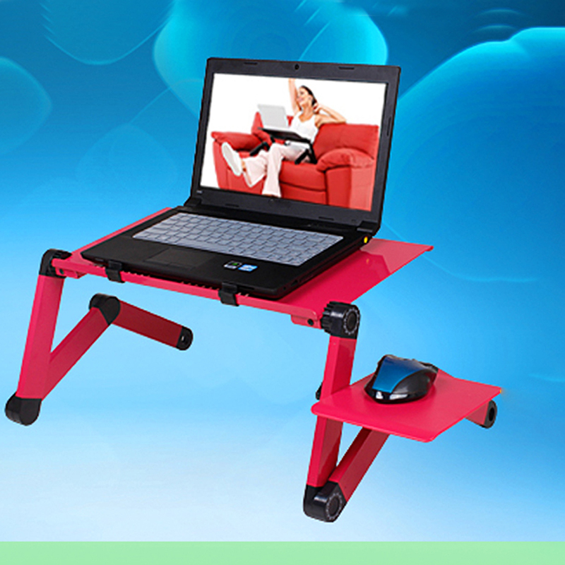 Draagbare opvouwbare verstelbare klaptafel voor Laptop Bureau Computer mesa para notebook Stand Tray Voor Slaapbank Zwart