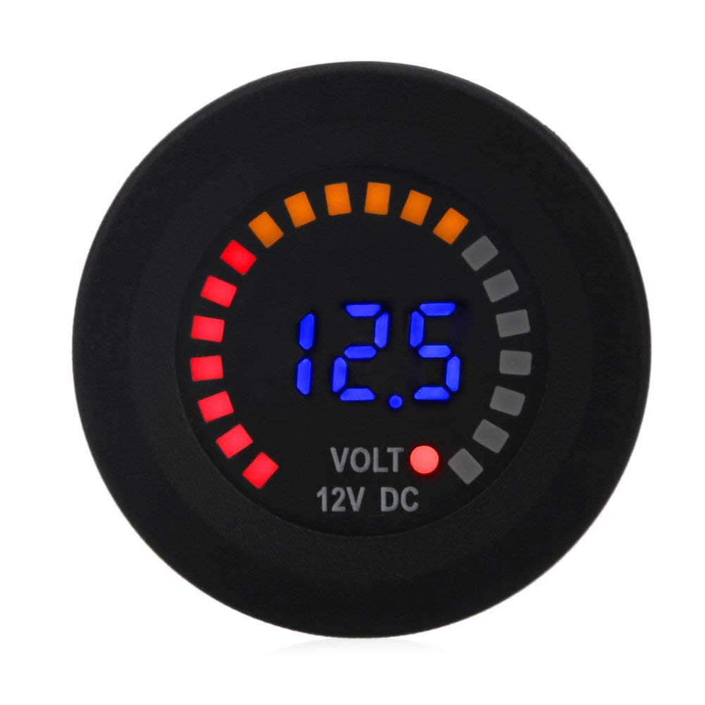 Wasserdicht 12V DC Voltmeter Farbe LED Digital Anzeige Spannung Meter Batterie Tester für Marine Auto Motorrad Lkw Stiefel RV