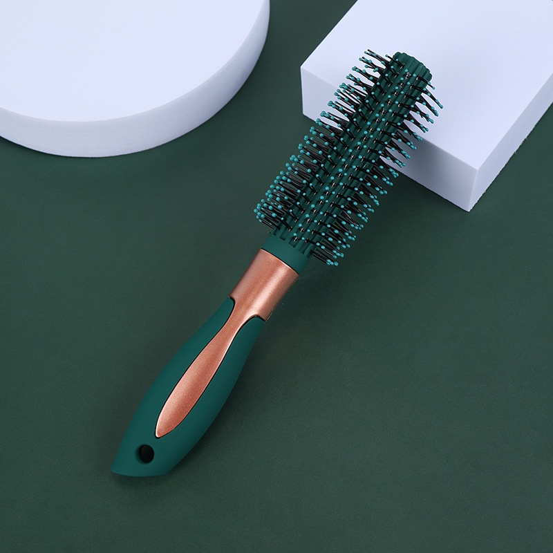 Barber Haar Bürste Anti Statische Massage Oval Kamm Mit Silikon Kissen Basis Entwirren Pinsel Runde Haar Pinsel Vent Haar Pinsel: Grau