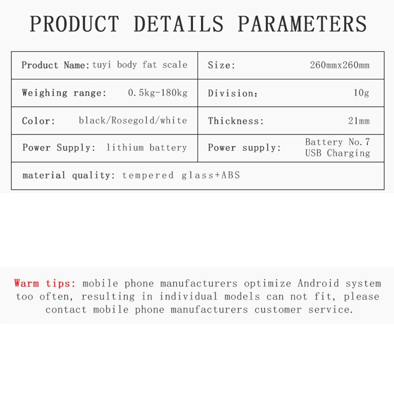 Bluetooth Scales Body Weight Bathroom Scale Smart Backlit Display Scale Body Weight Water Muscle Mass BMI