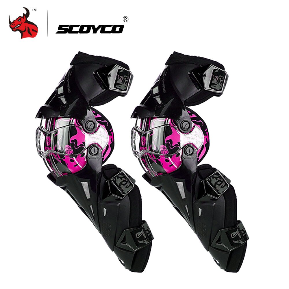 Moto Ginocchiere Ce Motocross Ginocchio Guardie Di Protezione Del Motociclo Di Protezione Del Ginocchio Corse Guardie: pink