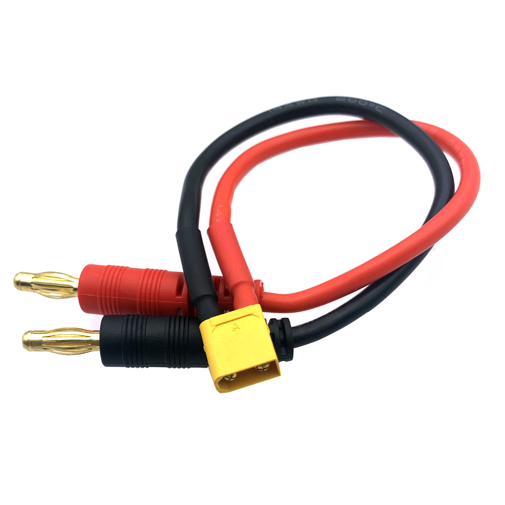 XT30/XT60 naar Banaanstekker Batterij Lipo Charge Connector 14AWG Voor Balanceren Batterij Hoge temperatuur Ultra Zachte Siliconen kabel
