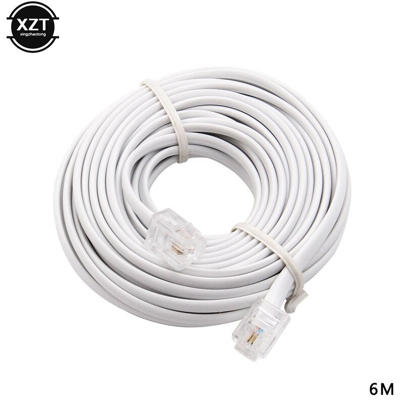 RJ11 6P2C Modular Plug Telephone Fax Phone Cables Extension Cable Wire 30ft RJ11 Male to Male Plug Telephone cable 3M/6M/9M/12M