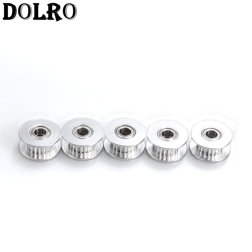 1pc GT2 puleggia dentata folle 16/20 foro ruota dentata 3/4/5mm denti in alluminio larghezza denti 6/10mm stampanti 3D parti per parte Reprap