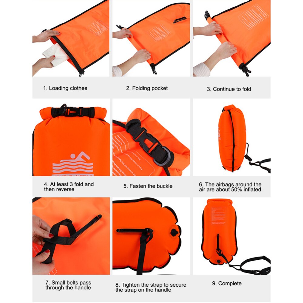 Impermeabile Sacchetti di nylon di Galleggiamento PVC Resistente tutto'usura Sacchetto di Immagazzinaggio Piscina Prevenire gli Annegamenti Salvagente Gonfiabile di Nuoto del Sacchetto