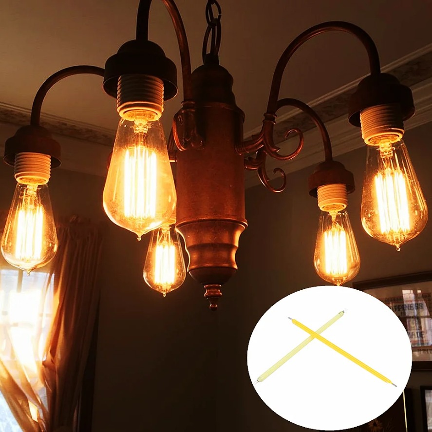 10PCS 3V COB LED Filament Edison Bulb Lamp Parts Incandescent Light Diodes Accessories Multicolour Lighting Decoration