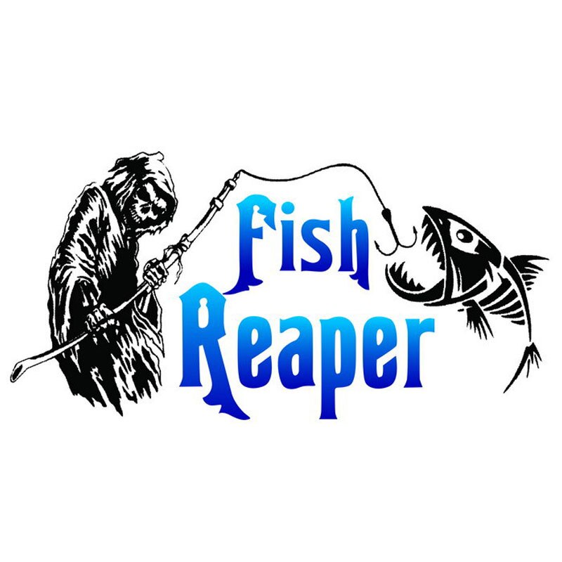 Reflecterende Vis Reaper Skelet Piranha Auto Stickers Verwijderbare Wateproof Mural Decals Voor Motorbike Koffer Laptop Muur 20x10cm