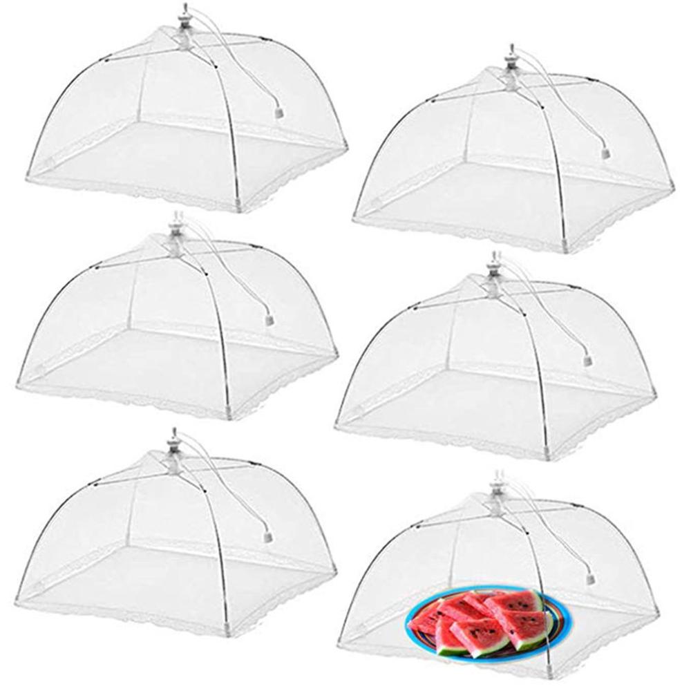 12-18 pulgadas plegable hogar sombrilla para comida Malla lavable comida tapa Picnic de barbacoa red antimoscas y mosquitos utensilios de cocina