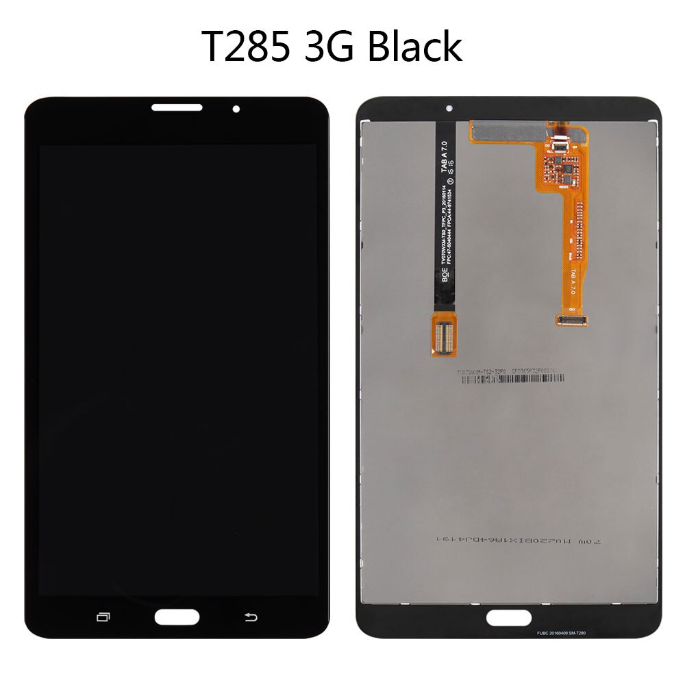 SM T280 LCD For Samsung Galaxy Tab A 7.0 SM-T280 LCD SM-T285 T285 Display Touch Screen Digitizer Assembly Matrix Parts 7": T285 3G Black