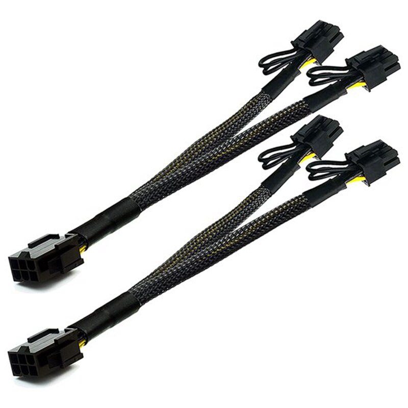 PCI-E 6 Stift zu Dual 8 Stift (6 + 2) grafikkarte PCI äußern Energie Adapter GPU VGA Y-Splitter Verlängerung Bergbau Kabel