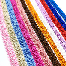 Cinta para ajuste de encaje de 2 yardas, ciempiés trenzado, accesorios de costura para manualidades, decoración de boda, encaje curvo de tela