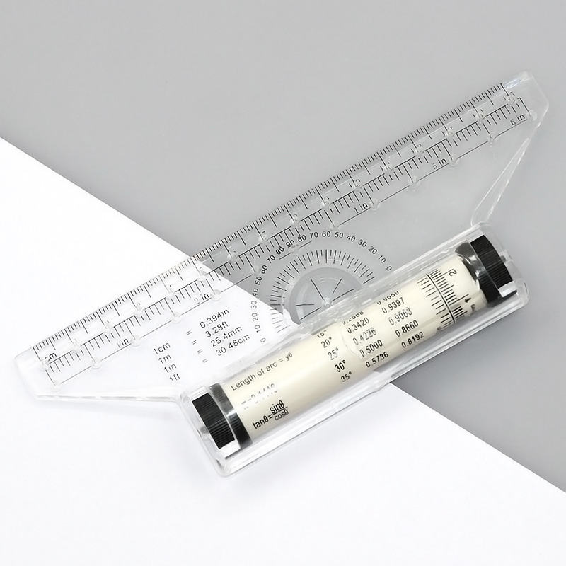 Règle parallèle roulante de 15cm 30cm, étudiante, pratique de dessin, dessin géométrique: WHITE