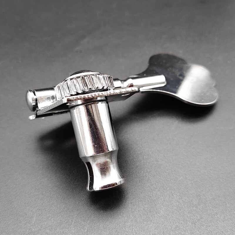4R Opened Electric Bass Guitar Tuning Pegs 4String Machine Heads Tuners for Bass Chrome