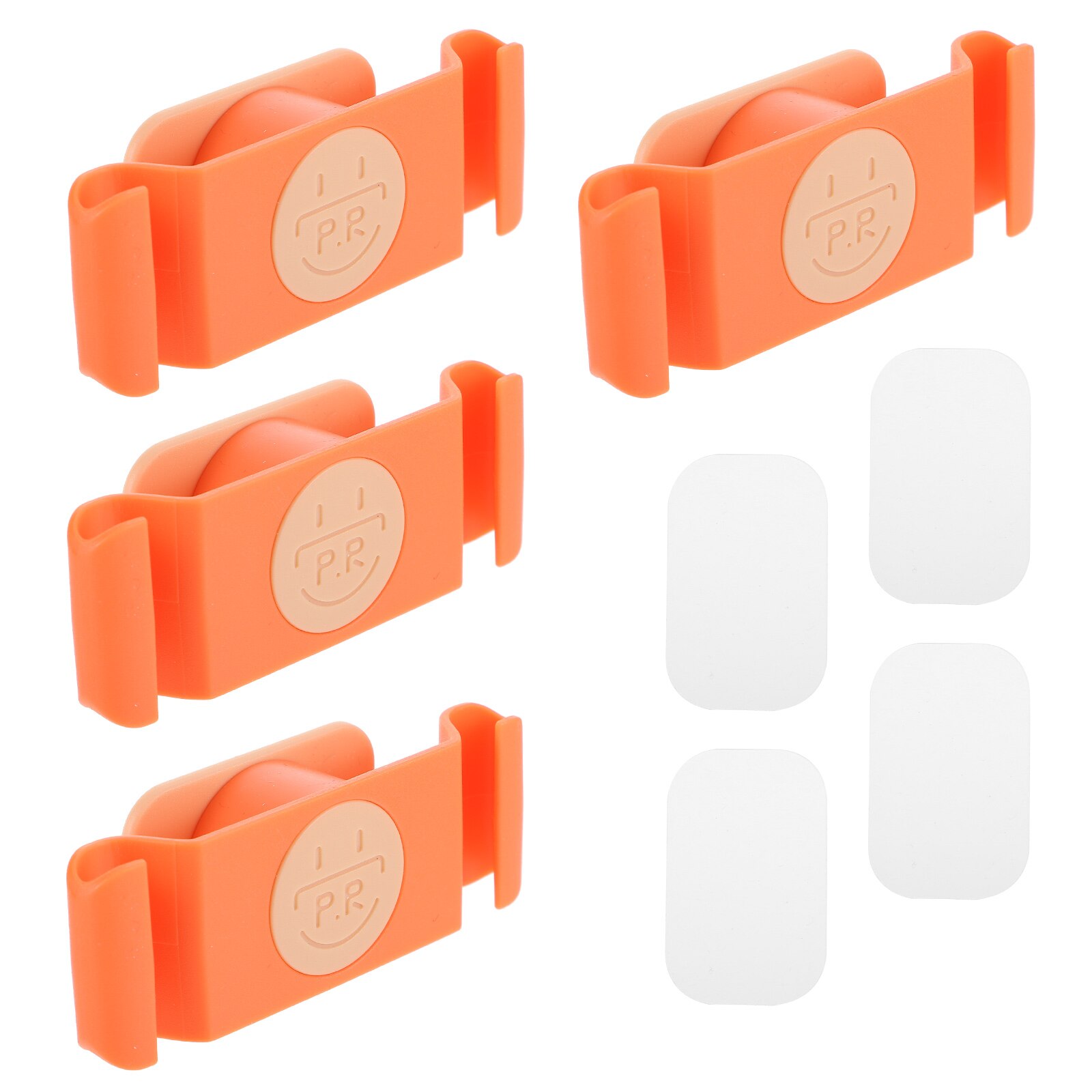 4pcs Wall Mounted Cord Keeper Wire Organizer Power Cable Management Organizer: Orange