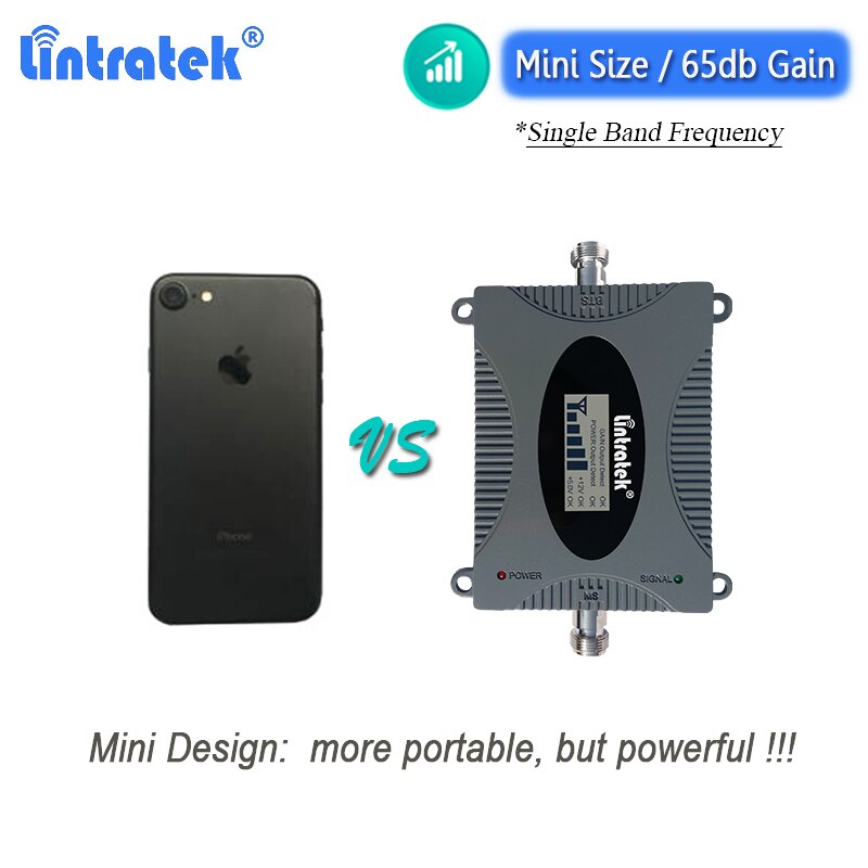 Lintratek Single Band 2G /3G /4G Signal Booster CDMA 850 Stck 1900 AWS 1700 Grau zellular Verstärker 65dB praktisch Verstärker