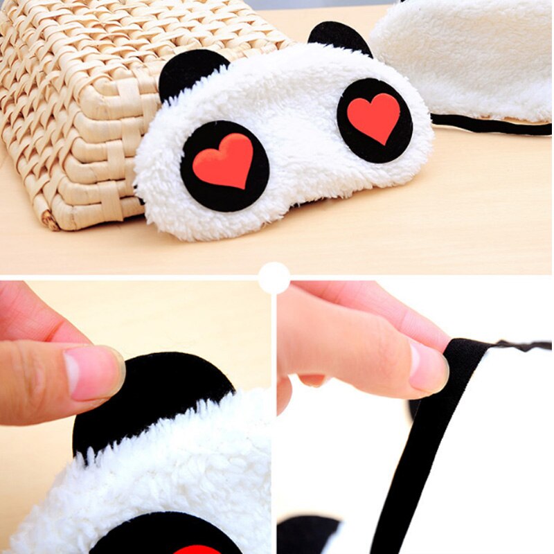 Mignon Panda Face de Couchage Masque Pour Les Yeux Yeux Bandés Voyage Sommeil Aide