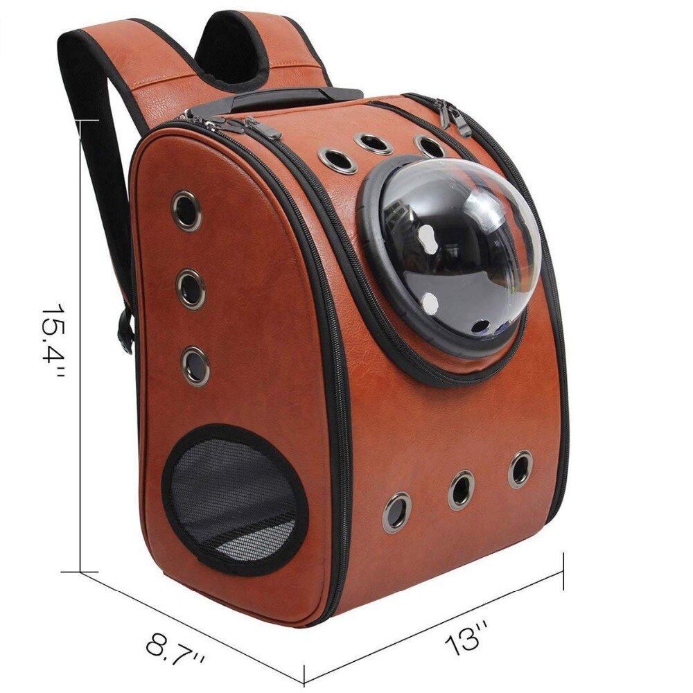 Sac à dos Portable en cuir pour chats, sacs de transport durables, sac à Capsule souple de voyage, sacs à Double épaule pour chats de compagnie