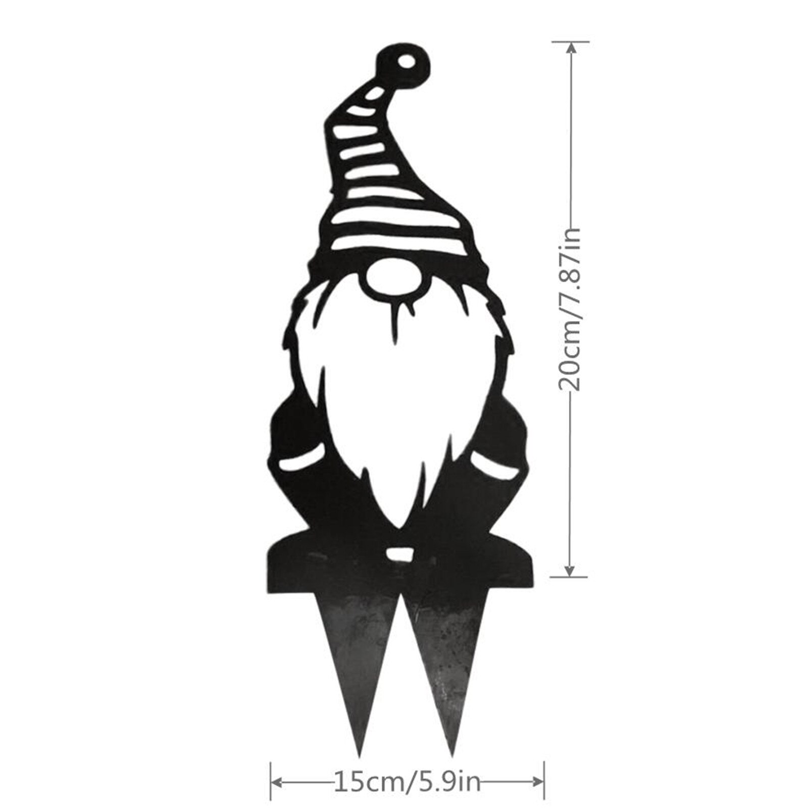 Outdoor Garden Statues Metal Branch Gnomes Decoration Ground Plug Yard Art Backyard Lawn Stakes Decoration Ornament