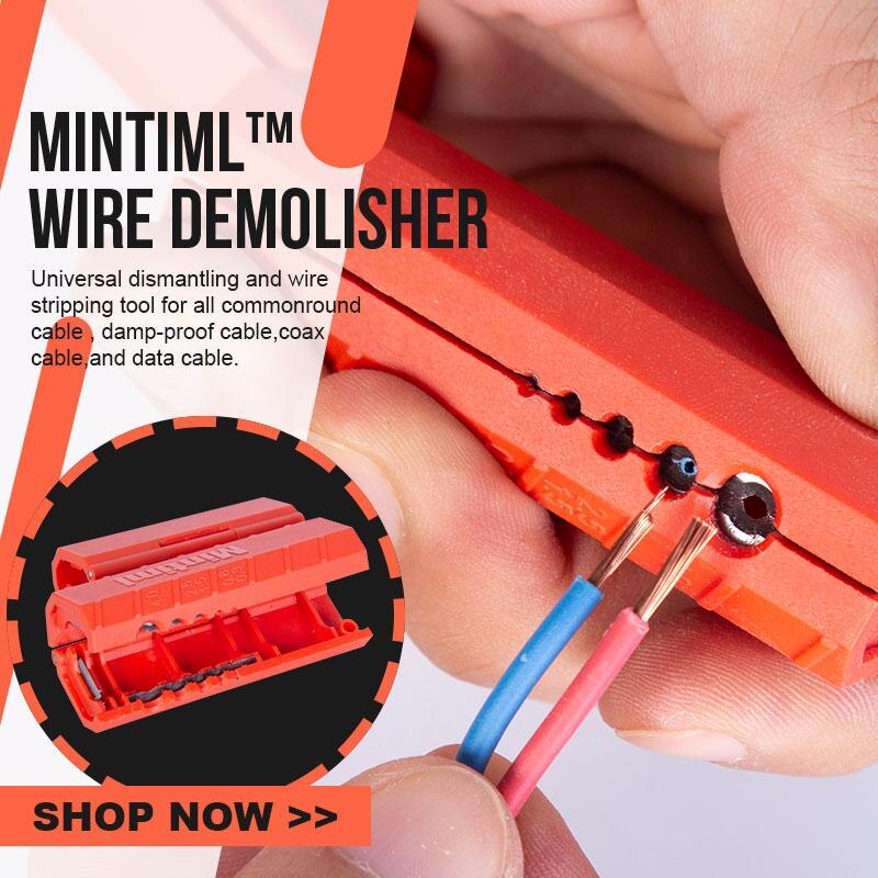 Mintiml Wire Demolisher Universal Electric Wire Stripper Pen Wire Cable Pen Cutter Rotary Coaxial Cutter Stripping Machine