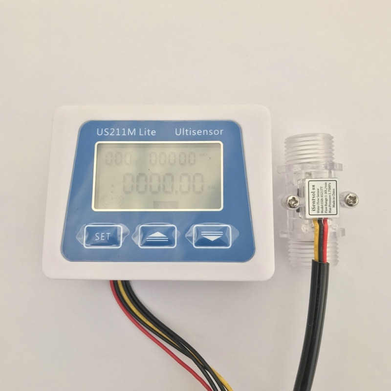 US211M Lite USN-HS21TT 1-30 Digitaler Fluss Meter 5V Fluss Reader Kompatibel mit alle unsere halle wirkung wasser flow sensor mit