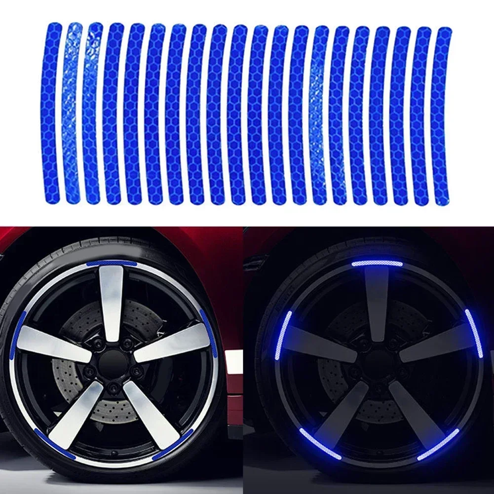 Universele reflecterende velgstickers auto motorfiets fiets carrosserie velgstreep tape sticker decoratieve reflectorfolie decals