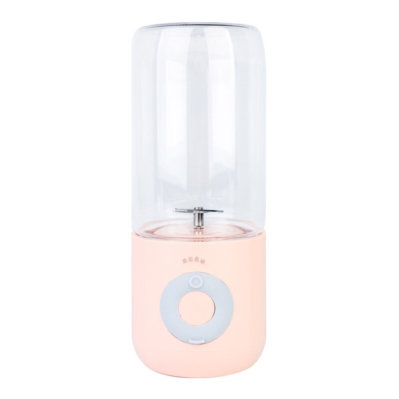 Portable Electric Blender USB Fruit Juicer Handheld Mixer Fruit Orange Lemon Squeezer Mini Juicer Machine Fruit Cup Kitchen Home: 6 Blades / Pink