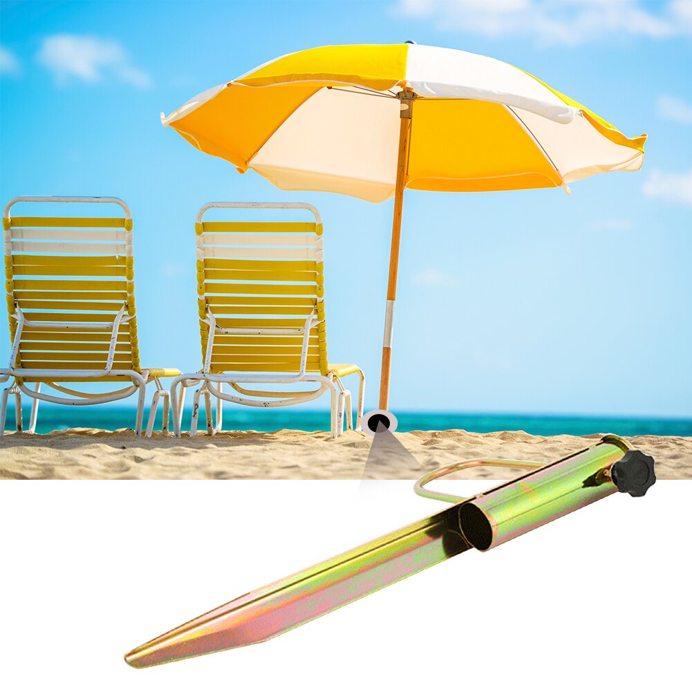 Garden Universal Beach Portable Parasol Stand Outdoor Fixing Ground Spike Iron Holder Umbrella Sand Anchor Durable