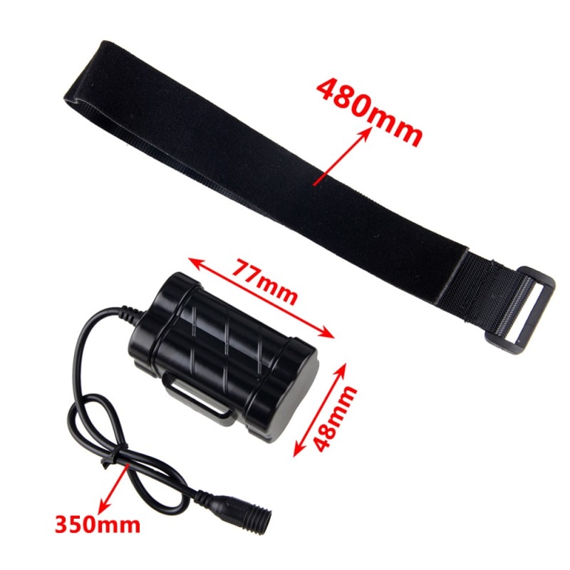 8.4v 12000 mah genopladelig batteripakke 4 x 18650 batteri til pandelampe cykel cykellygte