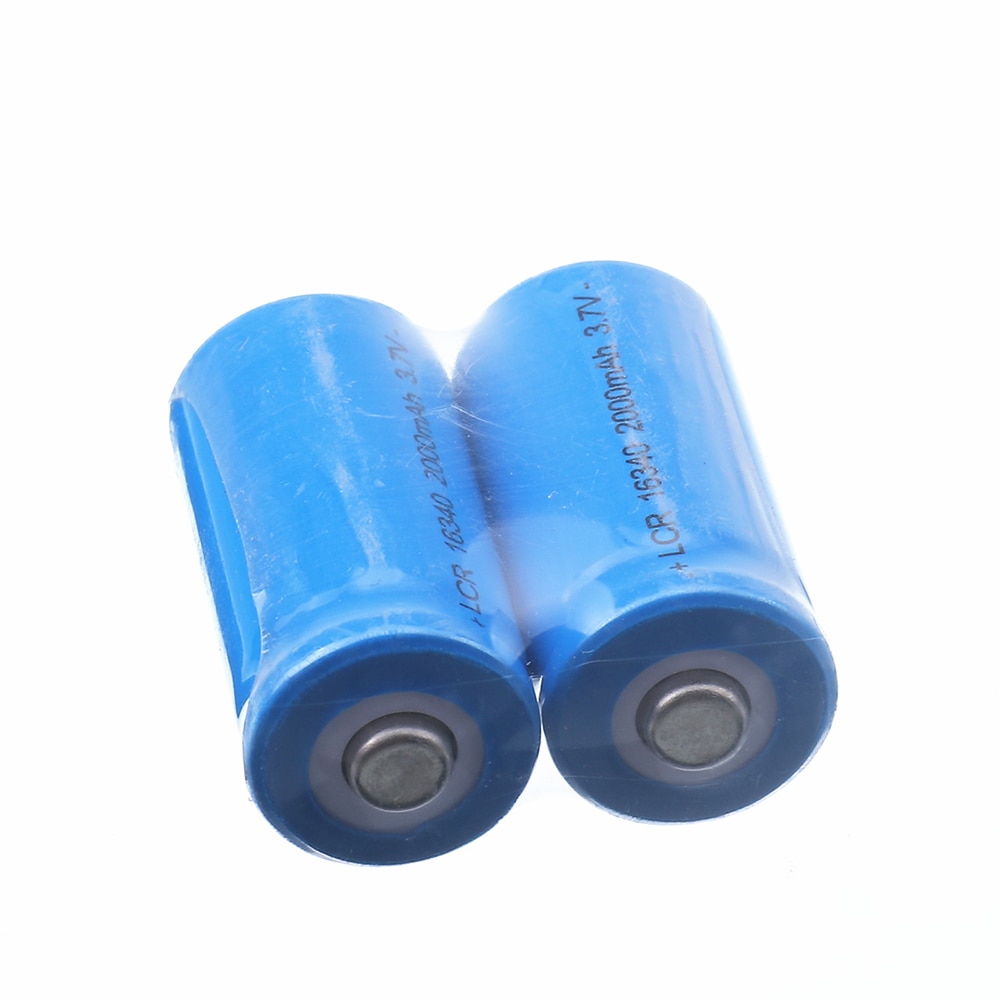 16340 Battery 3.7V 2000mAh Lithium Rechargeable Li-ion Cell For CR123A, CR17345, K123A, VL123A, DL123A, 5018LC, SF123A, EL123AP