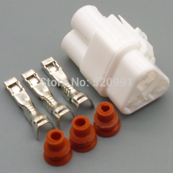 shhworldsea 3pin 2.0mm MT090 sealed Motorcycle TPS waterproof connector 6187-3231 6180-3241: 1set female