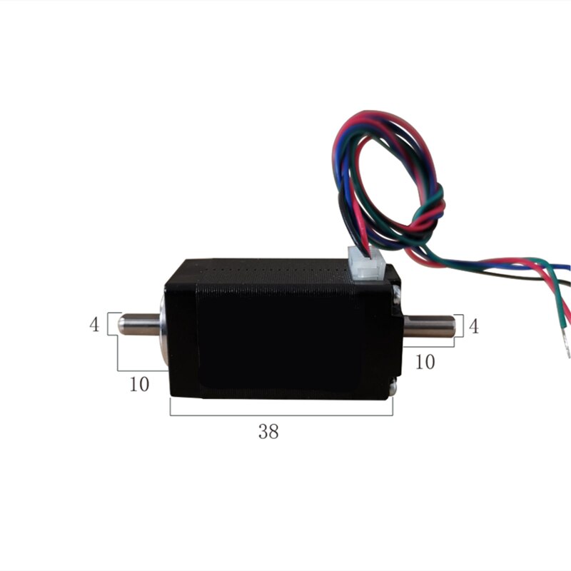 Nema 8 Dual shaft Stepper Motor with 2-M1.6 screw for mounting encoder 20BYGH 38mm length 40mN.m 1.8deg 0.6A Nema8 Step Motor