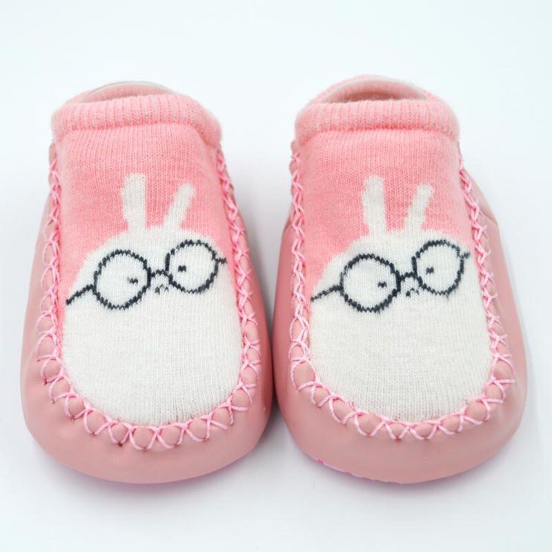 Cartoon Lion Duck Baby Socks With Rubber kids Socks Cartoon Sock Infant Baby Anti-slip Floor Socks Leather Sole: E / 12-18M