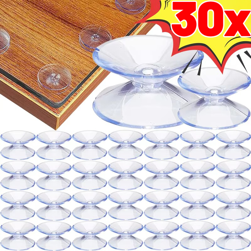 30/5 Uds ventosa de doble cara-almohadillas de ventosa para vidrio plástico acuario tubo de oxígeno DIY soporte de jabón accesorios 20/30/35mm