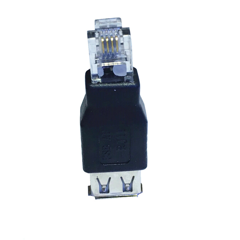 Conector adaptador USB Rj11 USB2.0 hembra a conector macho Rj11 6P4C cable Usb extender conector de teléfono Rj11 adaptador 6P4C