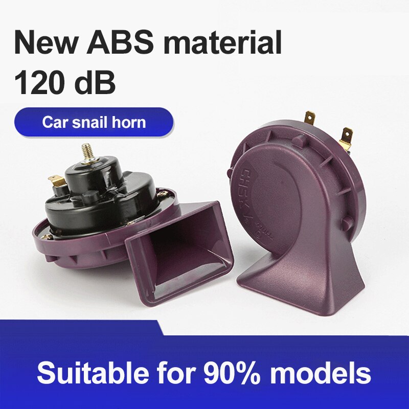 Universal Car Horn Loud Pressure Klaxon Speaker 12/24V Waterproof 120DB Snail Cry Air Horn Vespa Loudnes Auto Car Accessories