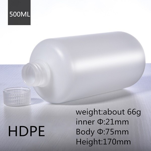 Empty HDPE bottle narrow mouth solid plastic container for liquid,lotion,cosmetic packaging bottle food grade